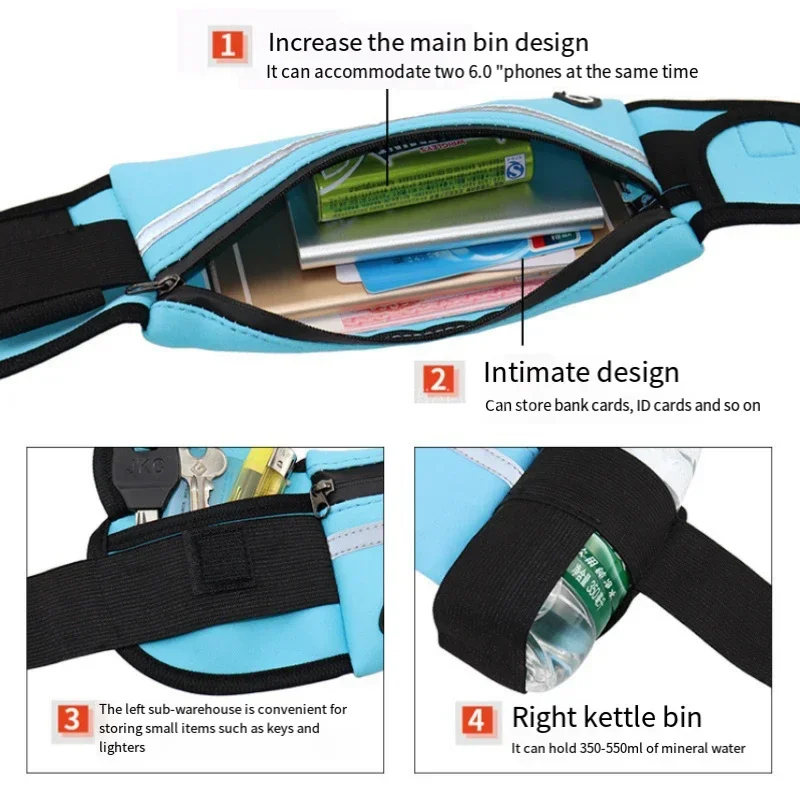 1pc Running Bag Women Waist bag Belt bag Men Sports Fanny Pack Mobile Phone Bag Gym Running Cell Phone Jogging Run Cycling Bag - Image 3